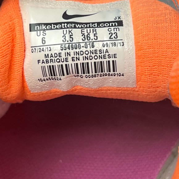 Nike Revolution 2 Women's Running Shoe, Grey/Orange/Pink, Sneaker Size 6 - Picture 9 of 9